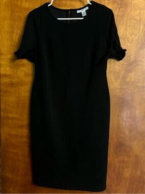 Motherhood Maternity Womens Short Sleeve Dress Solid Black Size S